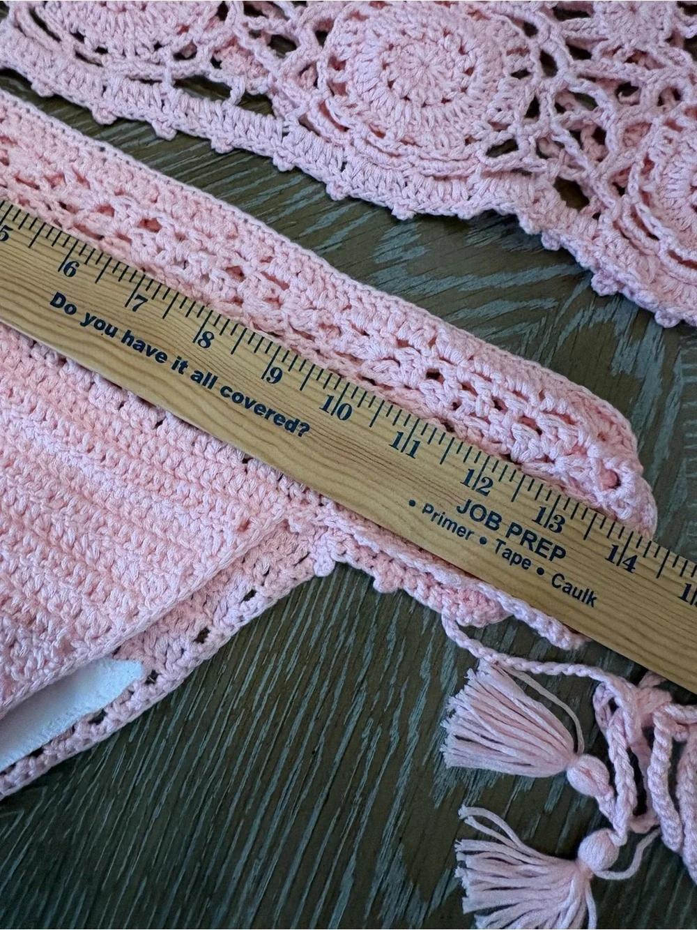 LUCY IN THE SKY Crochet Off Shoulder Two Piece Bikini Set in Pink Size Medium